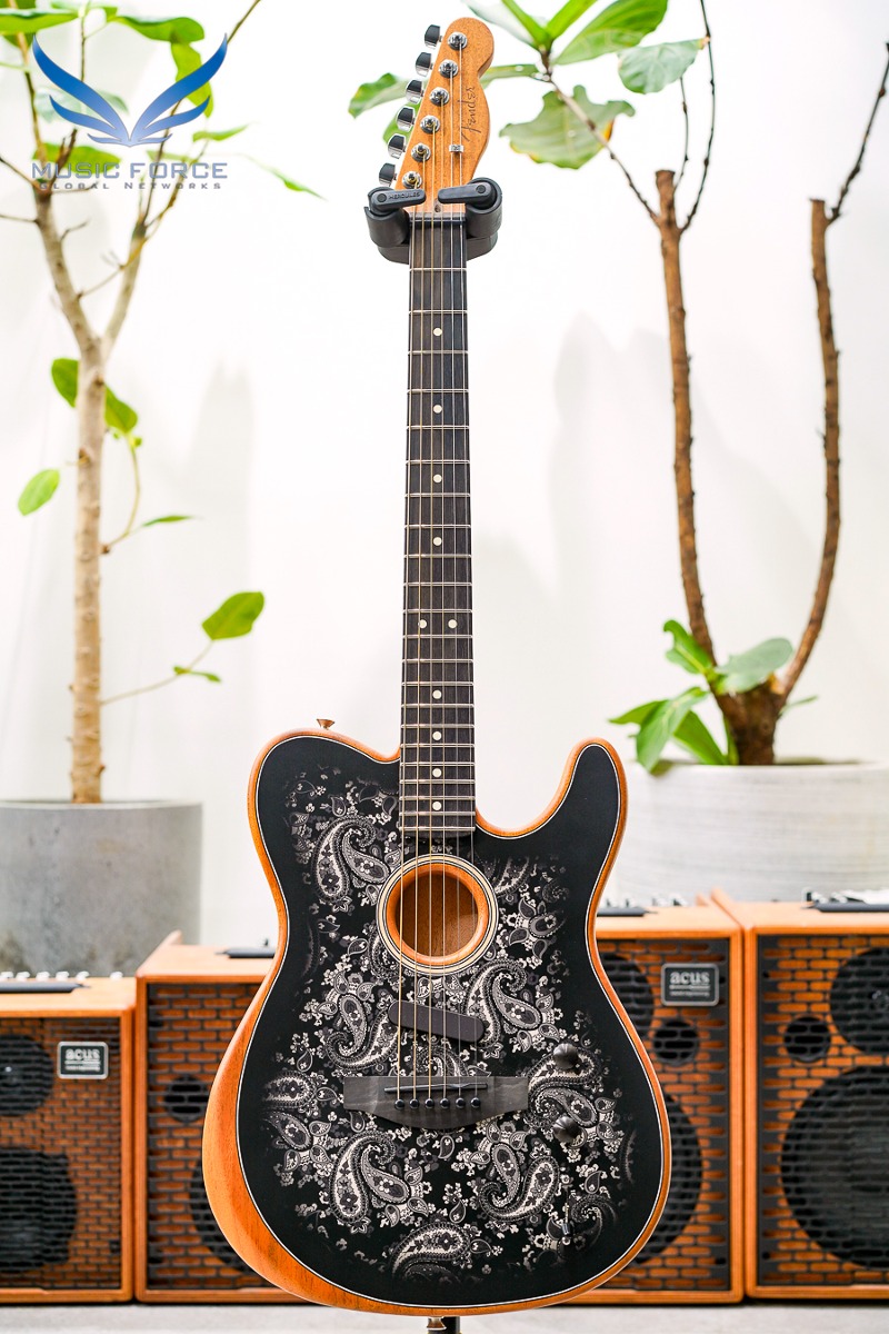 Fender FSR Acoustasonic Telecaster- Black Paisley w/Ebony FB (신품) 펜더 아메리칸 어쿠스타소닉 텔레캐스터 - 216882A