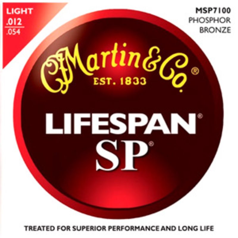 Martin Acoustic SP Lifespan Phosphor Bronze MSP7100 Light(012-054) String - 3 Pack