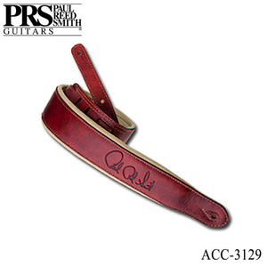 PRS Signature Leather Strap (Red / Tan) ACC-3129